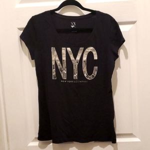 2/$15 New York & company short sleeve t-shirt size M